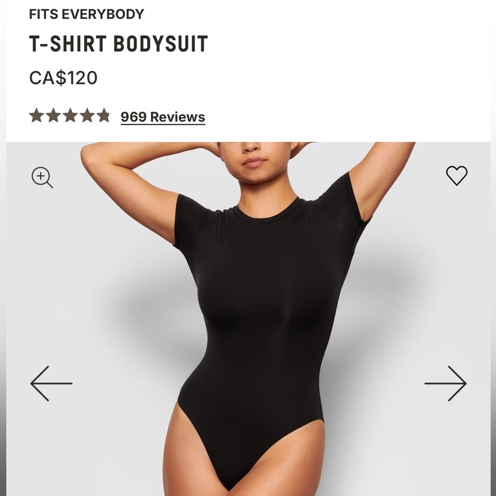 Skims fits everybody t-shirt bodysuit S